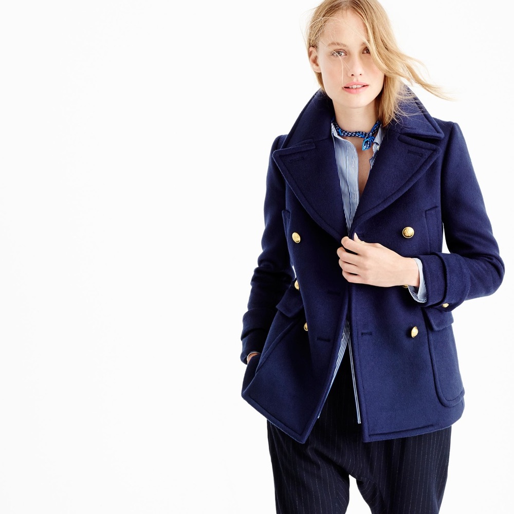 2p J Crew Navy Peacoat